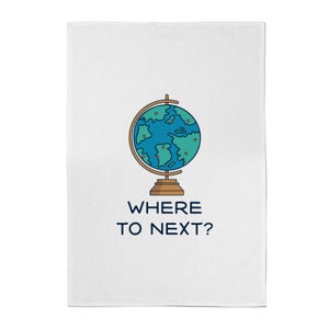 Globe Where To Next? Cotton Tea Towel