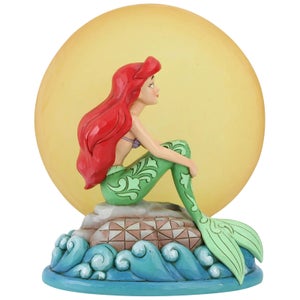 ディズニートラディション - Mermaid by Moonlight (Ariel Sitting on a Rock with Light up Moon フィギュリン)