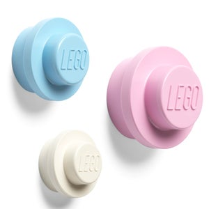 Set d'accroche murale LEGO - Bleu clair/rose clair/blanc