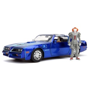Jada Die Cast IT 1:24 Henry Bower's Pontiac Firebird and Pennywise Figure