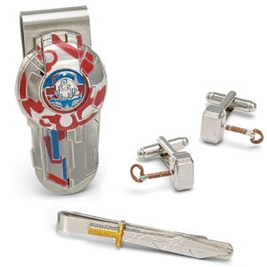 Marvel Thor Ragnarok Money Clip, Tie Bar, and Cufflink Set