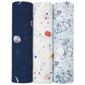 aden + anais Silky Soft Swaddles - Stargaze (3 Pack)