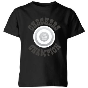 Checkers Champion White Checker Kids' T-Shirt - Black