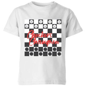 Checkers Board Champion Kids' T-Shirt - White