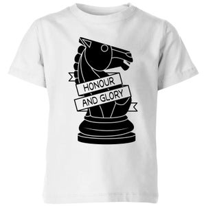 Knight Chess Piece Honour And Glory Kids' T-Shirt - White