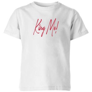 King Me! Cursive Text Kids' T-Shirt - White