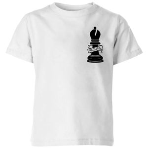 Bishop Chess Piece Faithful Pocket Print Kids' T-Shirt - White