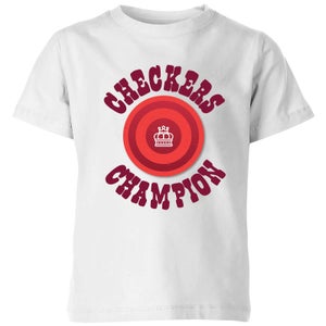 Checkers Champion Red Checker Kids' T-Shirt - White
