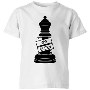 Queen Chess Piece Yas Queen Kids' T-Shirt - White