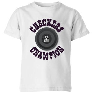 Checkers Champion Black Checker Kids' T-Shirt - White