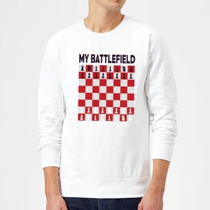 My Battlefield Chess Board Red & White Sweatshirt - White