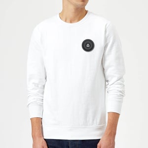 Black Checker Pocket Print Sweatshirt - White
