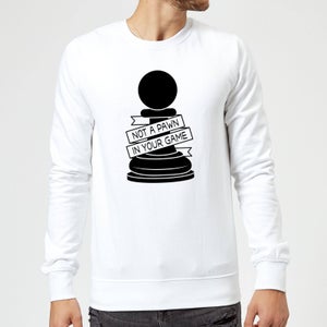 Pawn Chess Piece Sweatshirt - White