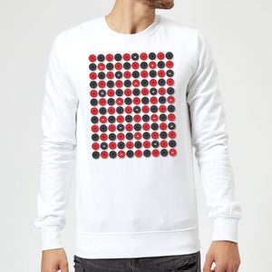 Checkers Pattern Sweatshirt - White