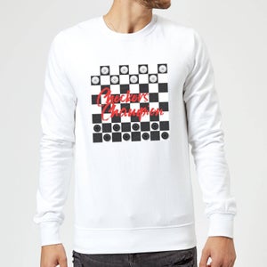 Checkers Board Champion Sweatshirt - White