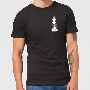 Check Mate Pocket Print Men's T-Shirt - Black