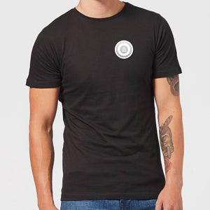 White Checker Pocket Print Men's T-Shirt - Black