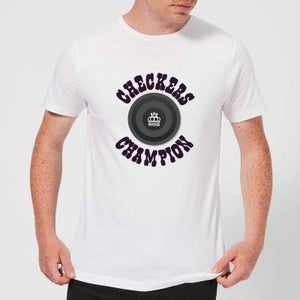 Checkers Champion Black Checker Men's T-Shirt - White