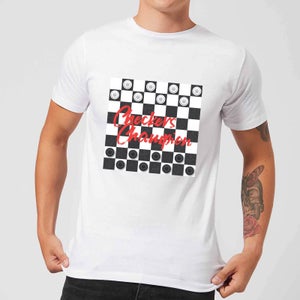 Checkers Board Champion Men's T-Shirt - White