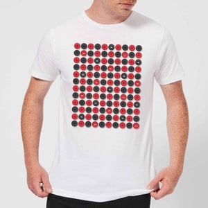 Checkers Pattern Men's T-Shirt - White