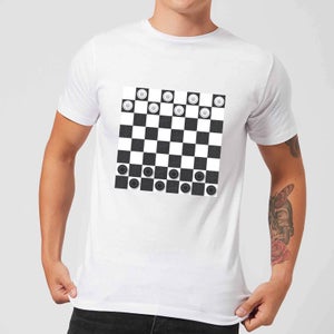 Playing Checkers Board Men's T-Shirt - White