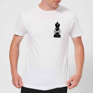 Bishop Chess Piece Faithful Pocket Print Men's T-Shirt - White