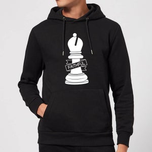 Bishop Chess Piece Faithful Hoodie - Black