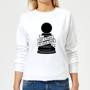 Pawn Chess Piece Women's Sweatshirt - White