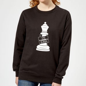 Queen Chess Piece Yas Queen Women's Sweatshirt - Black