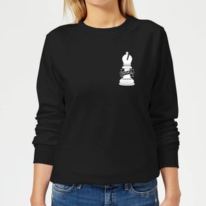 Faithful Pocket Print Women's Sweatshirt - Black