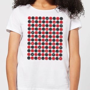 Checkers Pattern Women's T-Shirt - White