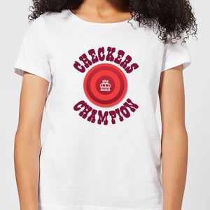 Checkers Champion Red Checker Women's T-Shirt - White