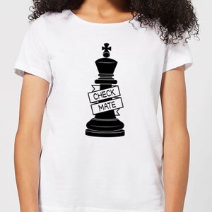 King Chess Piece Check Mate Women's T-Shirt - White