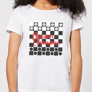 Checkers Board Champion Women's T-Shirt - White