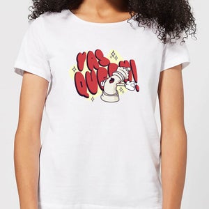 Yas Queen! Cartoon Women's T-Shirt - White