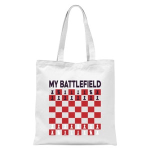 My Battlefield Chess Board Red & White Tote Bag - White