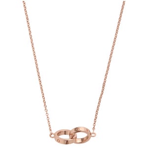 Olivia Burton Women's Interlink Chain Necklace - Rose Gold
