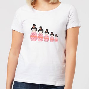 Pink Geisha Russian Doll Women's T-Shirt - White
