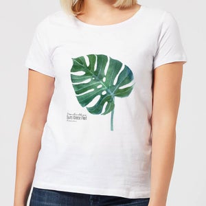 Swiss Cheese Plant Leaf Women's T-Shirt - White