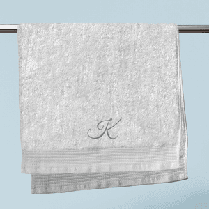 Initial Embroidered Hand Towel