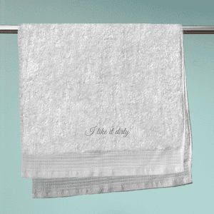 I Like It Dirty Embroidered Hand Towel