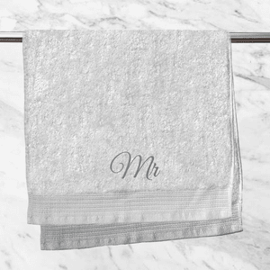 Mr Embroidered Hand Towel