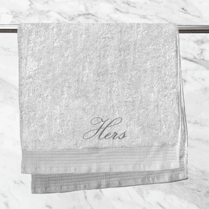 Hers Embroidered Hand Towel