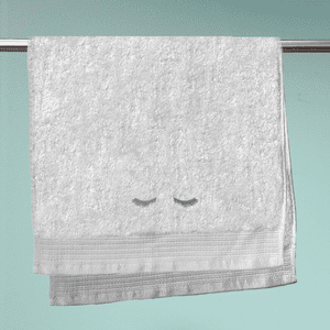 Eyelashes Embroidered Hand Towel