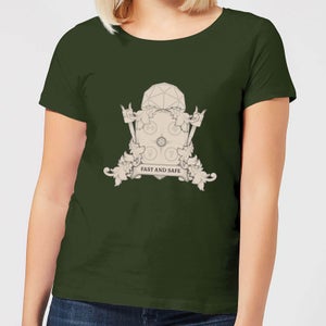 Crystal Maze Fast And Safe Crest Women's T-Shirt - Forest Green