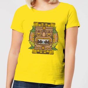 Crystal Maze Aztec Idol Women's T-Shirt - Yellow