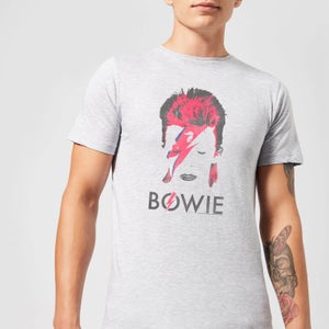 David Bowie Aladdin Sane Distressed Men's T-Shirt - Grey