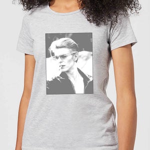 David Bowie Wild Profile Framed Women's T-Shirt - Grey
