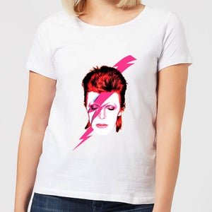 Camiseta Aladdin Sane para mujer de David Bowie - Blanco