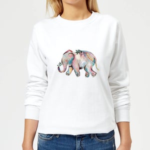 Indian Elephant Women's Sweatshirt - White